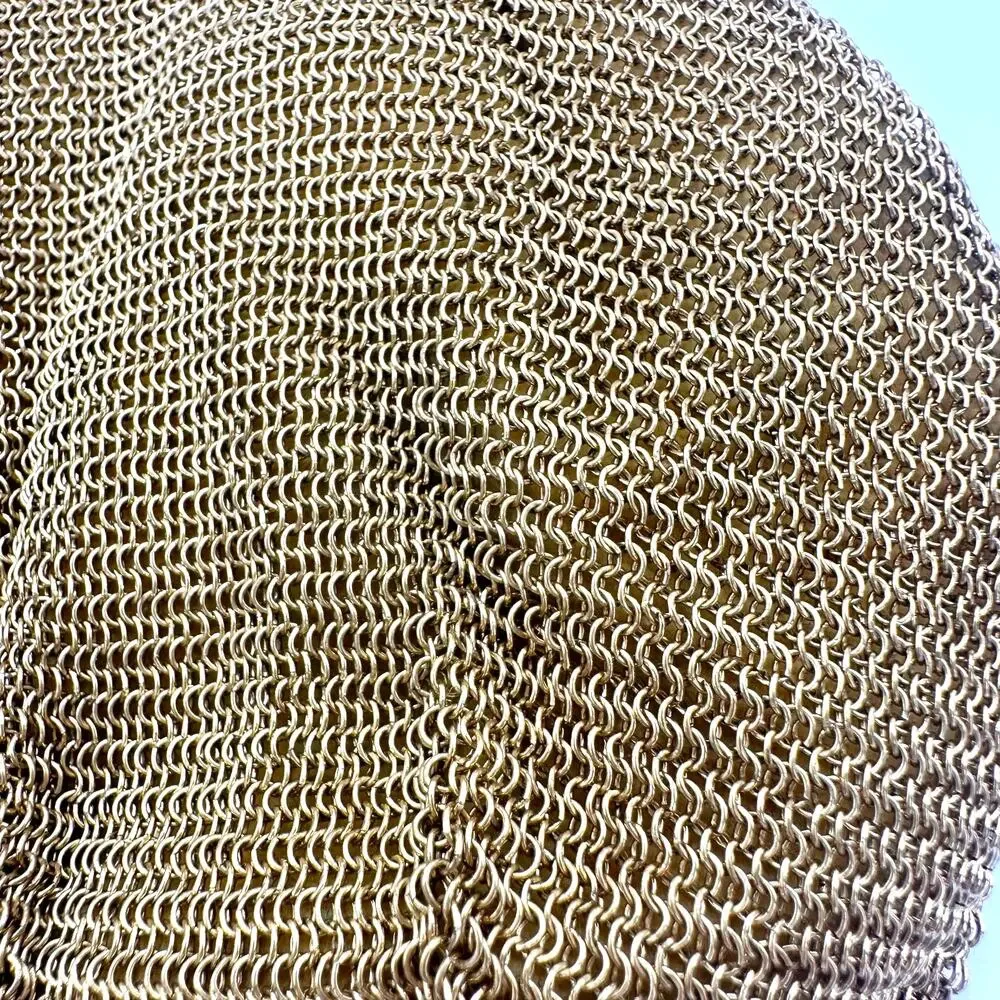 Made in US Zone Germany vintage gold tone mesh purse rhinestones wristlet bag